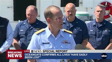 Pilot and crew of missing submersible believed to be dead, US Coast Guard says